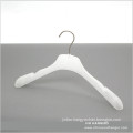 Swivel Hook Frozen White Plastic Suit Hanger
